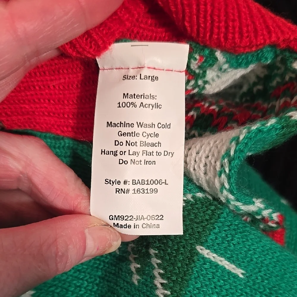 Red and Green Dog Sweater